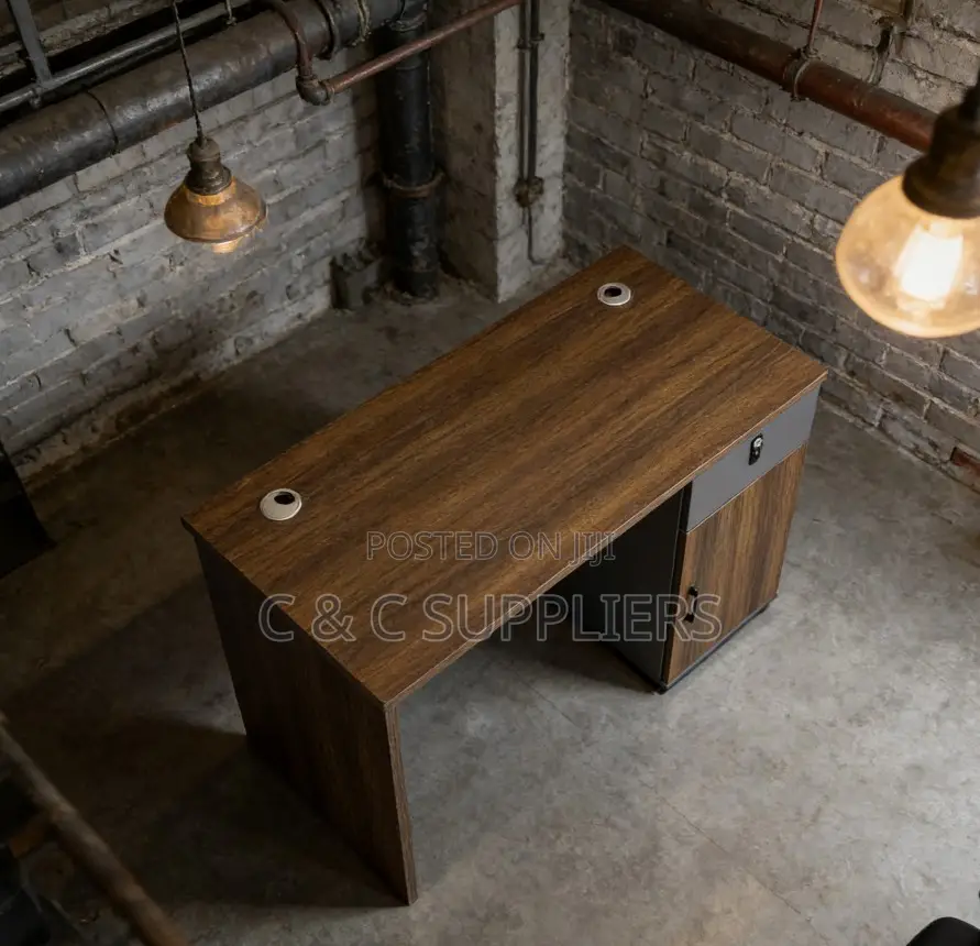 Office Desks; Executive Standing Computer Desk With Storage - 120cm