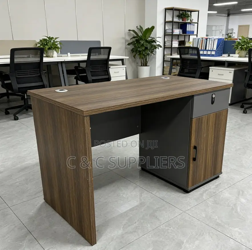 Office Desks; Executive Standing Computer Desk With Storage - 120cm