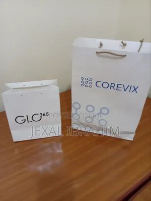 Glossy White Printed Bags