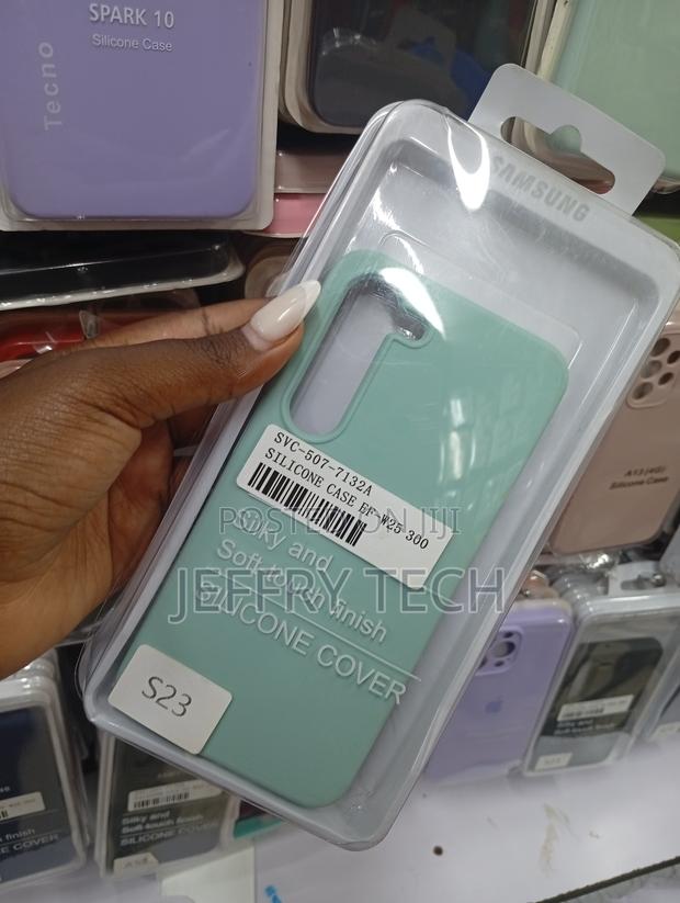 A Light Green Silicone Case Designed for the Samsung Galaxy S23. - thumbnail 2