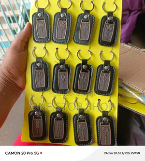 Quality Leather With Stainless Steel Branded Key Chains