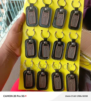 Quality Leather With Stainless Steel Branded Key Chains
