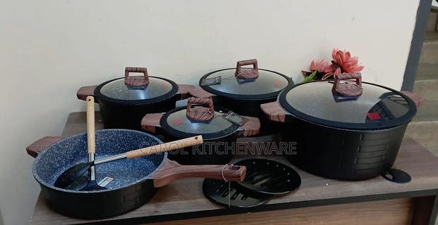 13 Piece Granite Kitchen Cookware Set/ 13 PCS Non Stick Sufuria - thumbnail 2