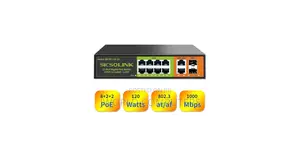 Secureye 8 Port Fastethernet Poe + 2ge Uplink Switch