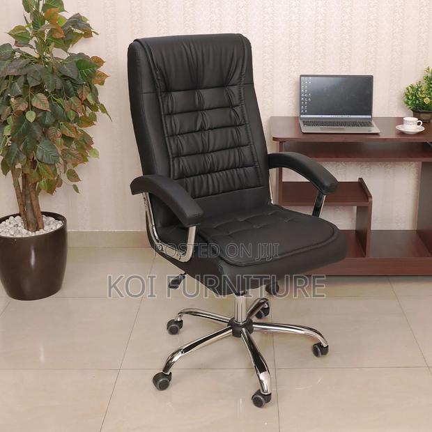 Office Chairs; Executive Leather Office Chair With High Backrest
