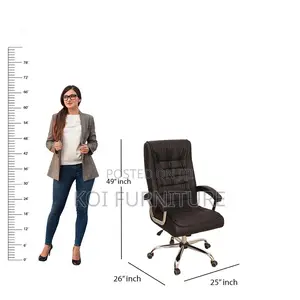 Office Chairs; Executive Leather Office Chair With High Backrest