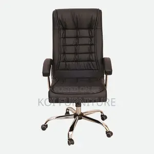 Office Chairs; Executive Leather Office Chair With High Backrest