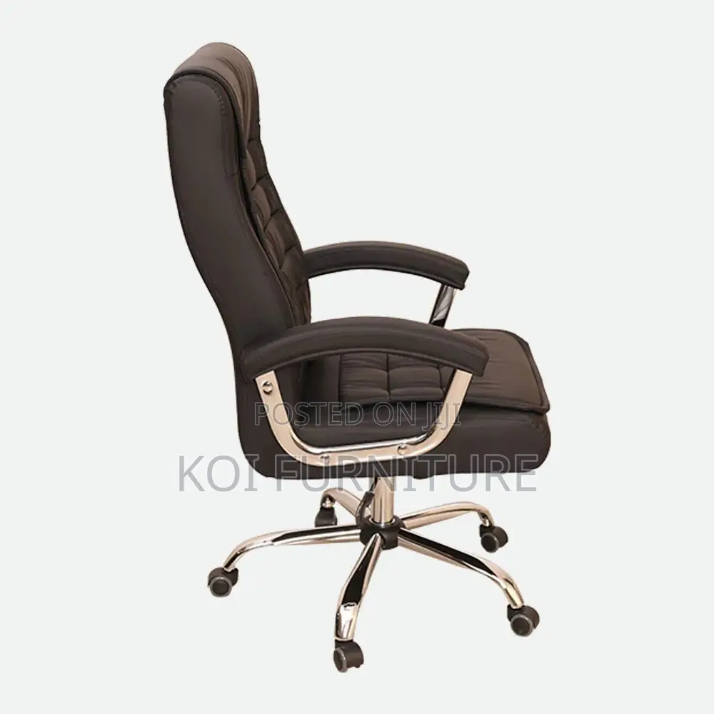 Office Chairs; Executive Leather Office Chair With High Backrest