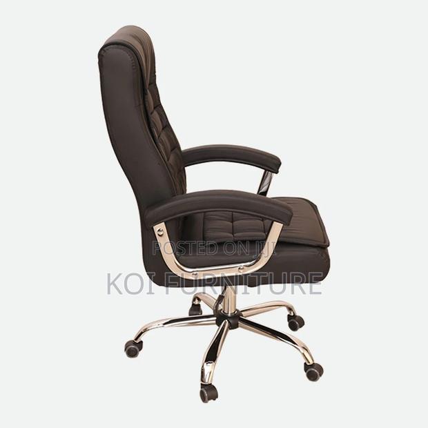 Office Chairs; Executive Leather Office Chair With High Backrest - thumbnail 6