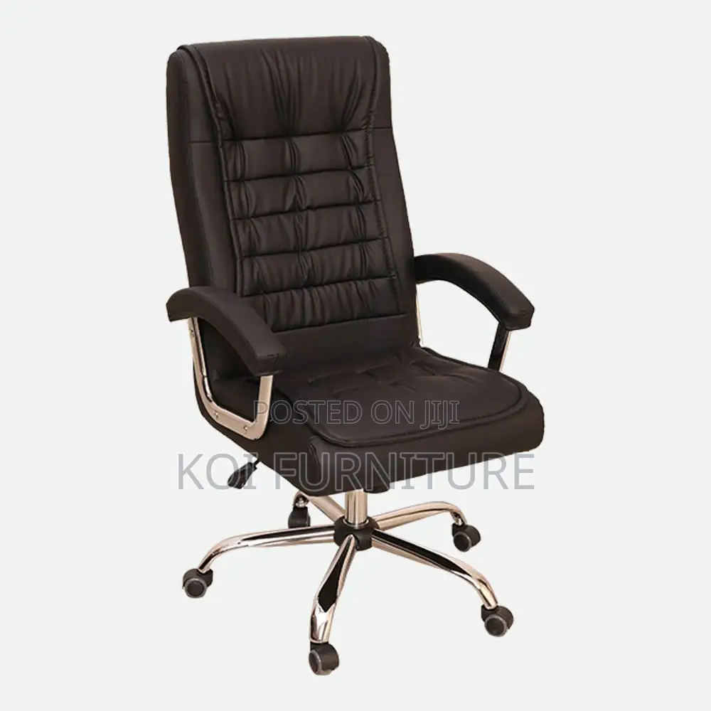 Office Chairs; Executive Leather Office Chair With High Backrest