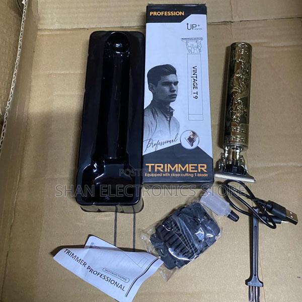 Vintage T9 Professional Hair Trimmer Cordless Hair Clipper-Light Gold
