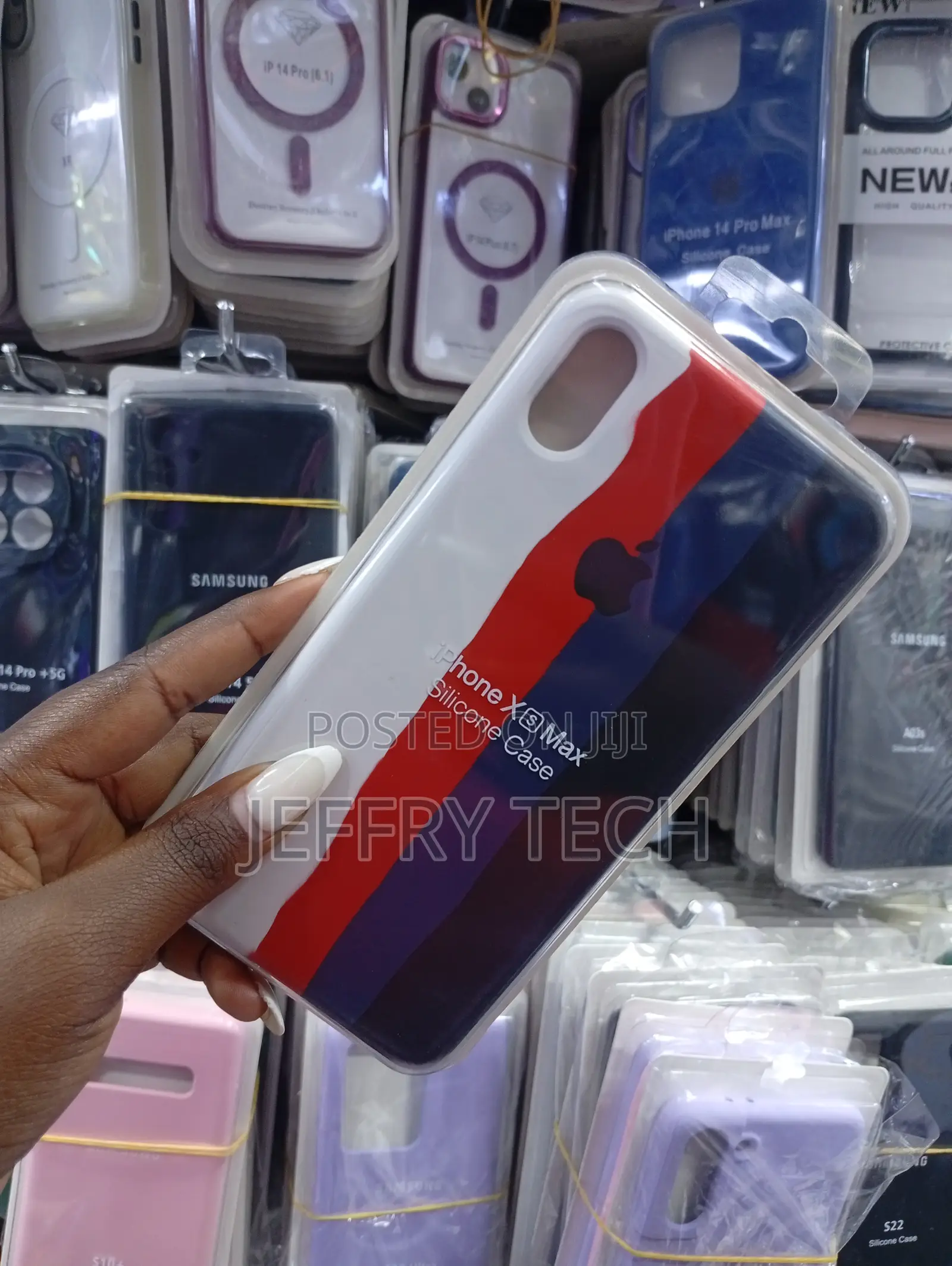 Vibrant Rainbow-Striped Silicone Case Designed for the iPhone 11