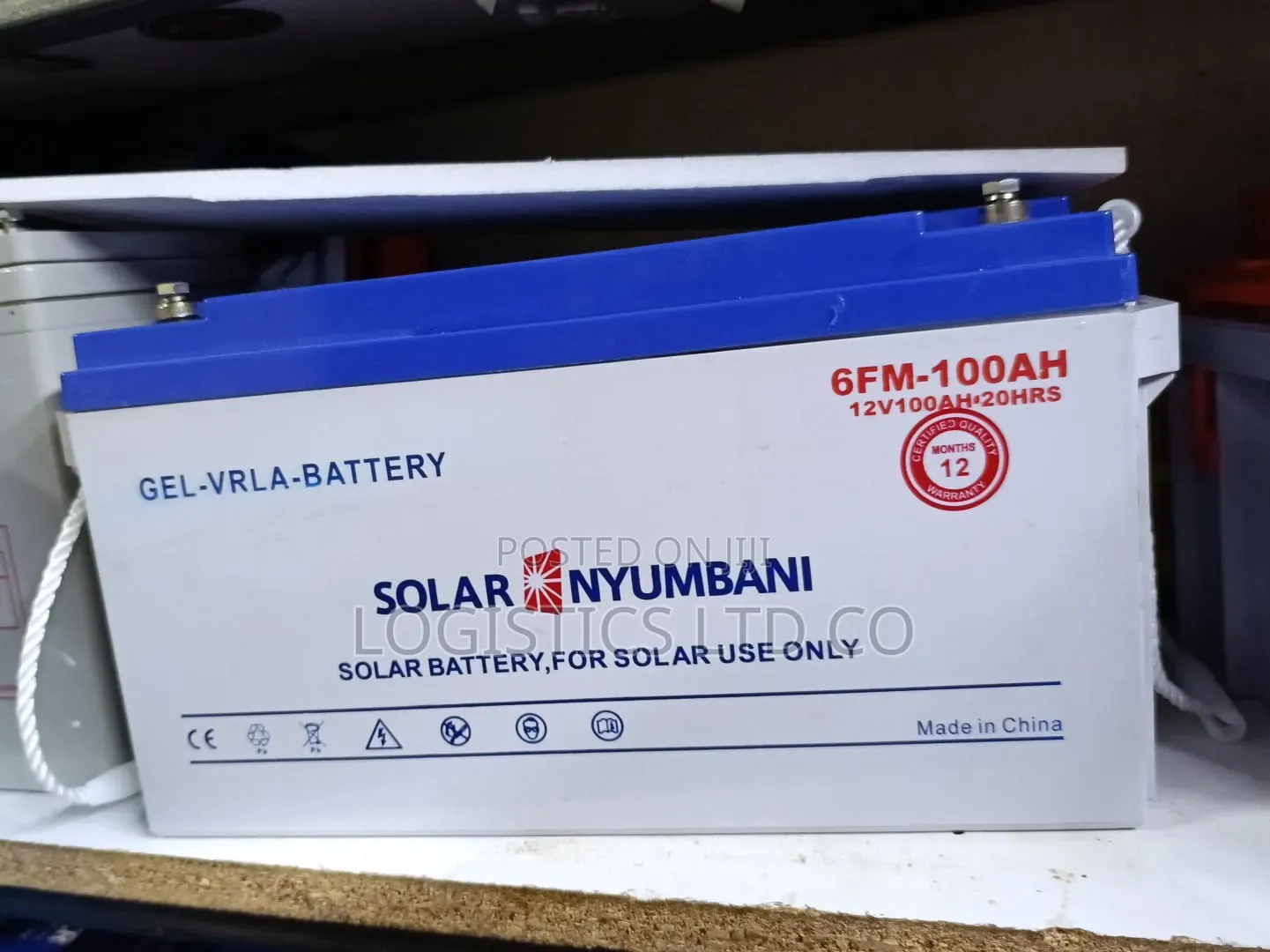 Solar Nyumbani Gel Solar Battery 6mf 100ah 12 V
