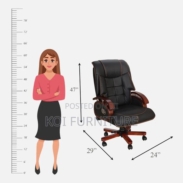 Office Chairs; Ceo Executive Managers Office Leather Chair - thumbnail 4
