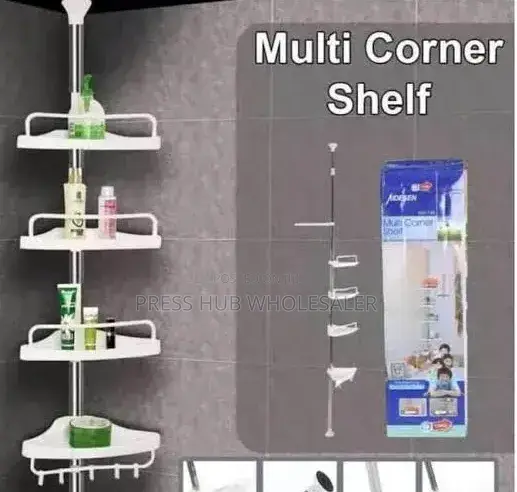 Multi-Purpose Corner Shelf – Modern Space Saving Design