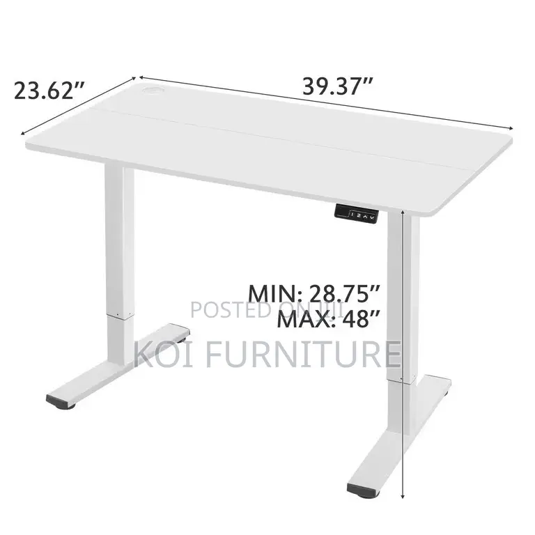 Office Desk; 1.2m Home Office Computer Desk With Mananagemt Cables