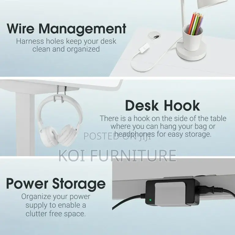 Office Desk; 1.2m Home Office Computer Desk With Mananagemt Cables