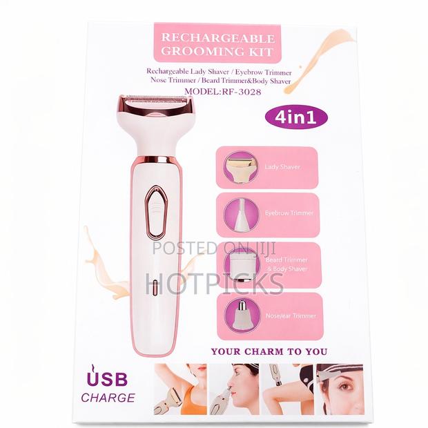 Ladies Shaver – 4-in-1 Rechargeable Hair Remover (Face, Bikini, Legs)
