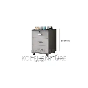 Office Cabinets; Filing Cabinet With Lockable Drawers Rolling Caster