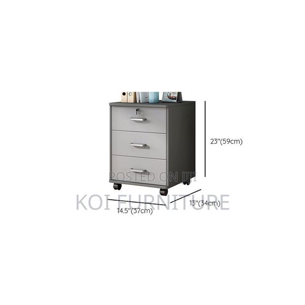 Office Cabinets; Filing Cabinet With Lockable Drawers Rolling Caster - thumbnail 4