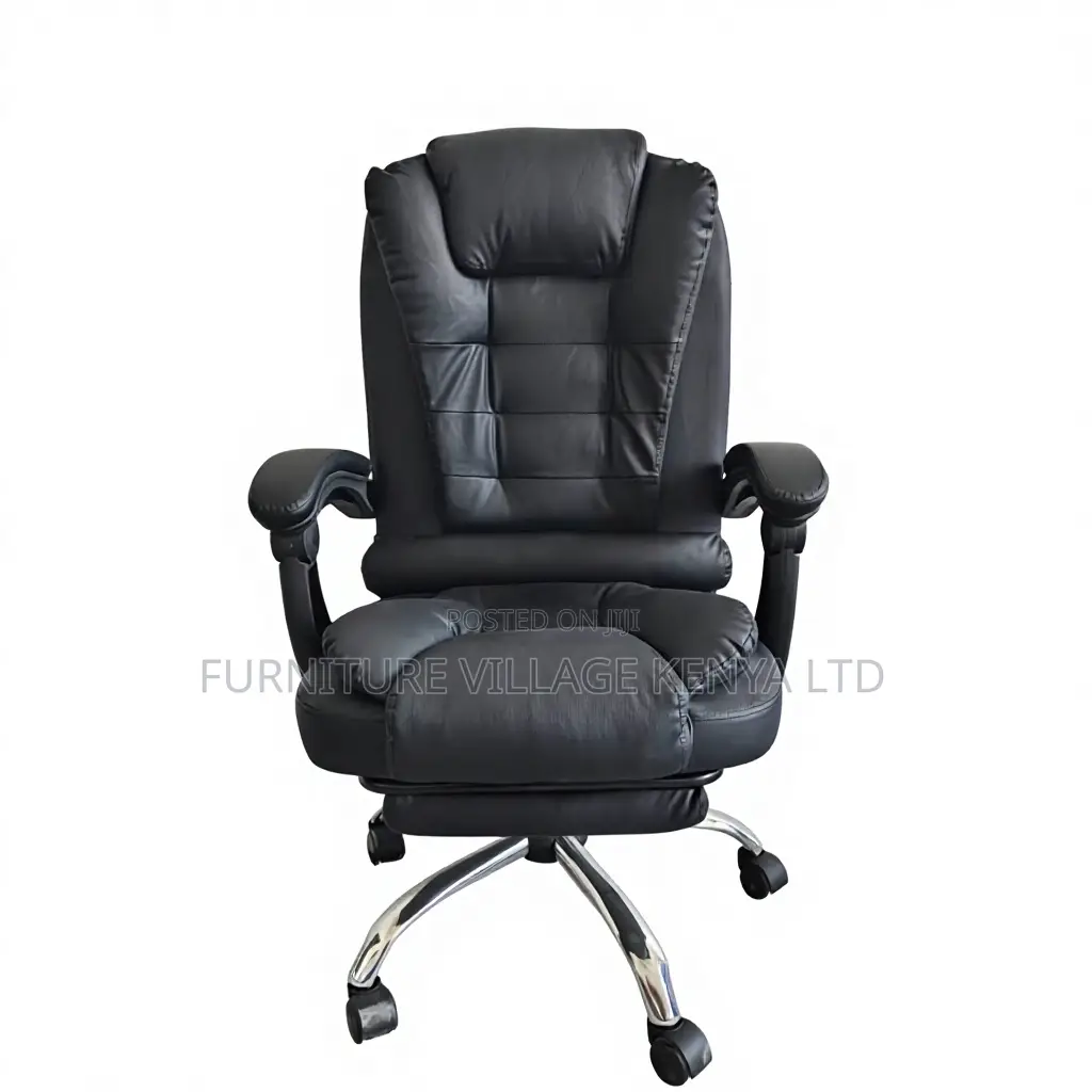 Executive Reclining Desk Chair With Footrest