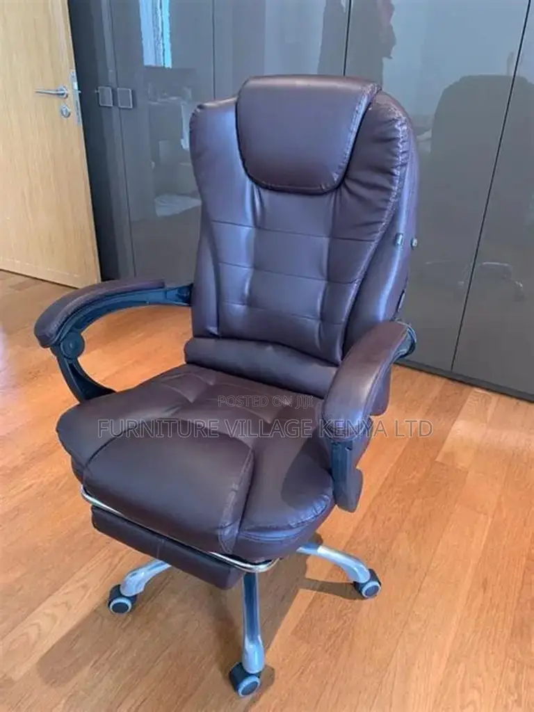 Executive Reclining Desk Chair With Footrest