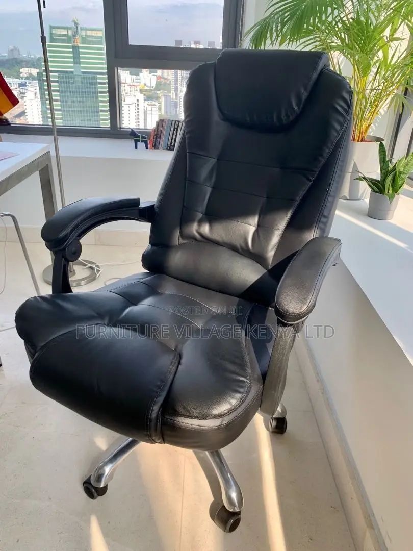 Executive Reclining Desk Chair With Footrest