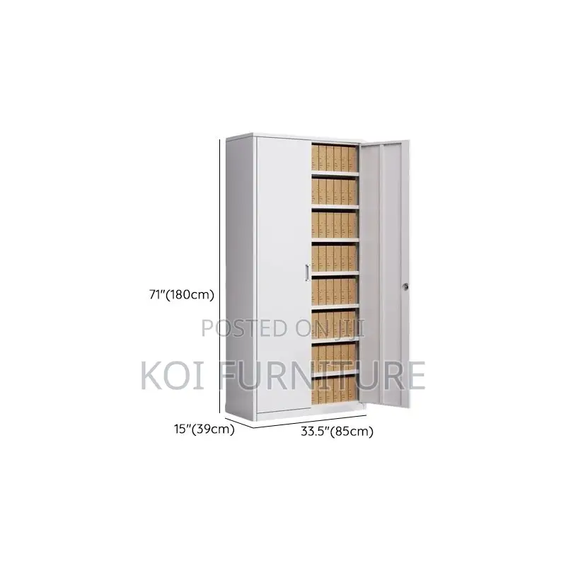Office Cabinets; Steel Cabinet With Adjustable Shelves Locking Doors