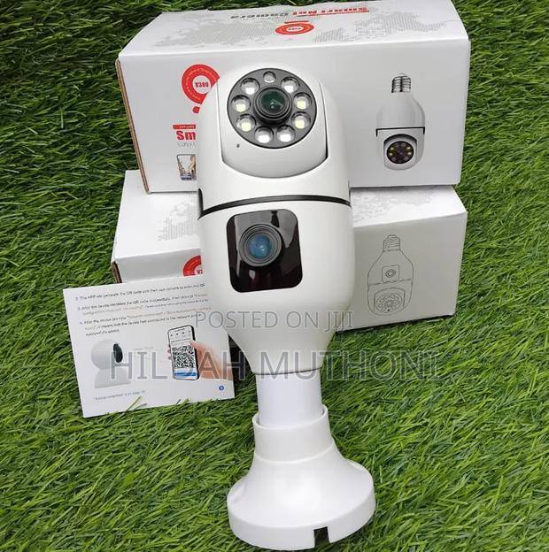 Dual Lens Bulb PTZ Camera (V380 Pro)
