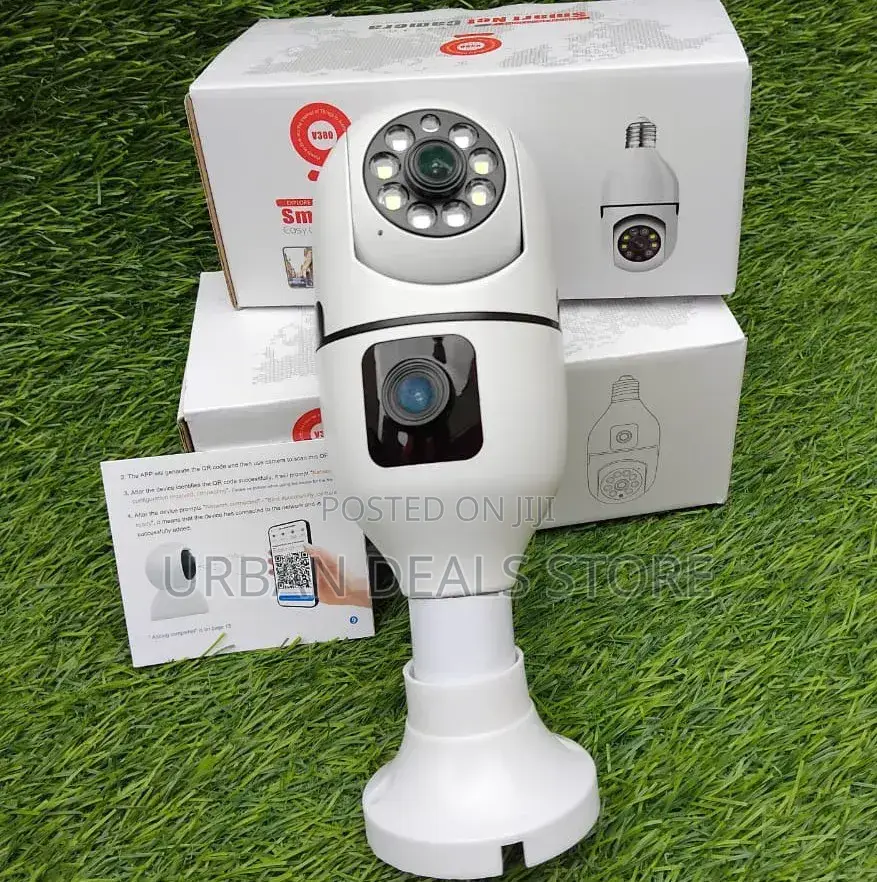 Dual Lens Bulb PTZ Camera (V380 Pro)