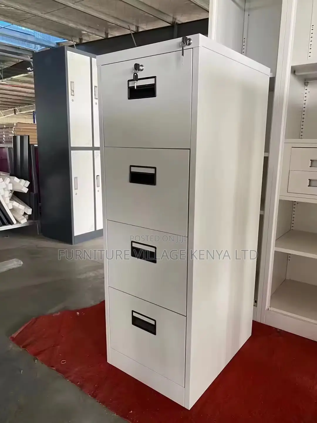 Metallic 4-Drawer's Imported Office Locker Cabinet