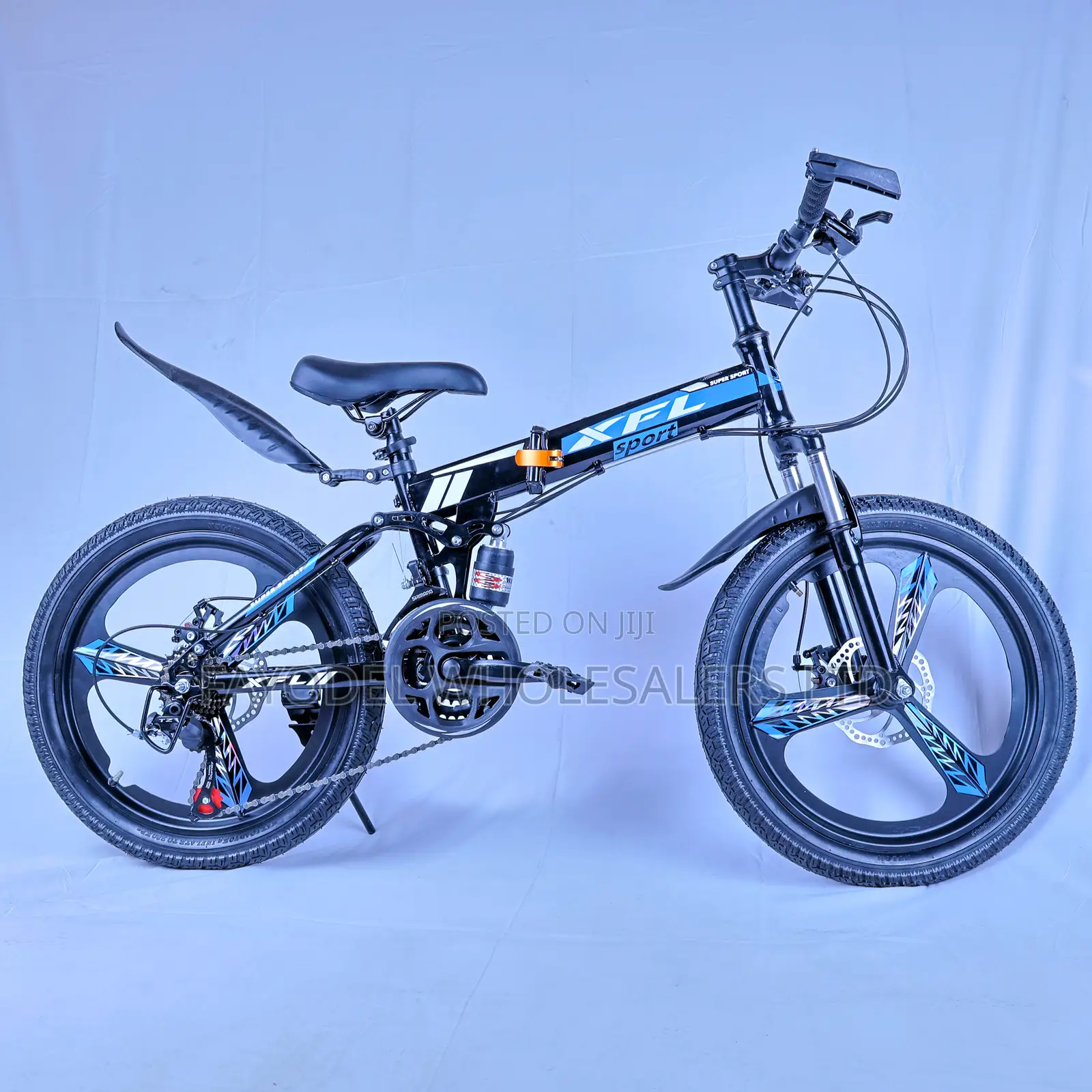 XFL Kids Foldable Mountain Bike – 21-Speed With Disc Brakes