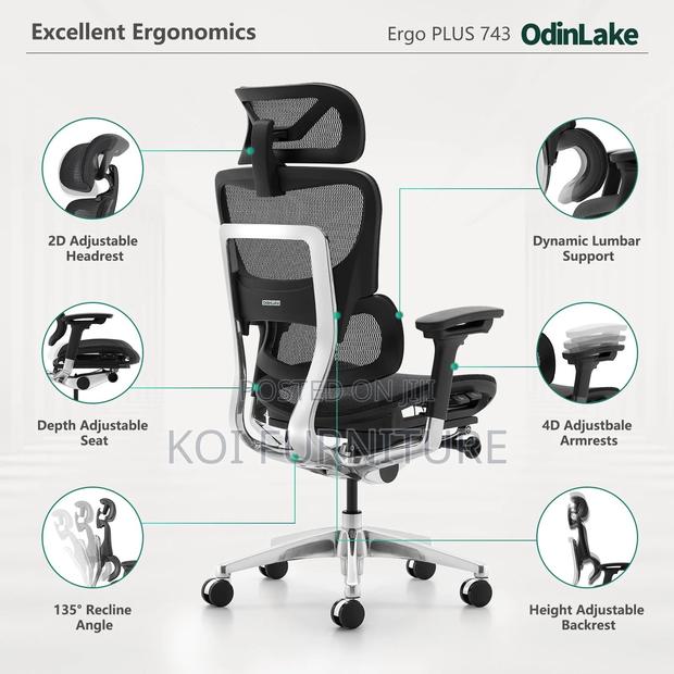 Office Chairs; Ergonomic Work Executie Orthopedic Office Chairs - thumbnail 6