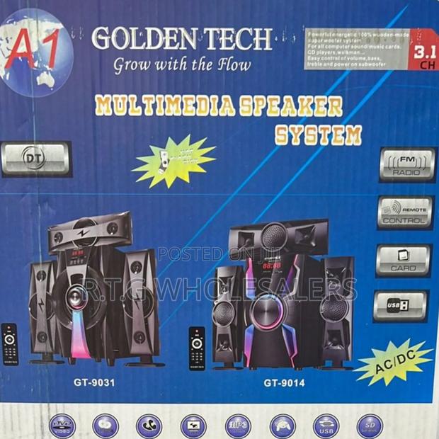 Goldentech 3.1 Channel Subwoofer System Bluetooth