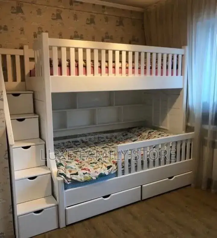 Kids Bunk Bed With Storage Drawers 