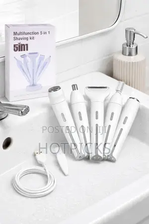 Ladies Shaver 5-in-1 – Rechargeable Hair Remover (Waterproof)