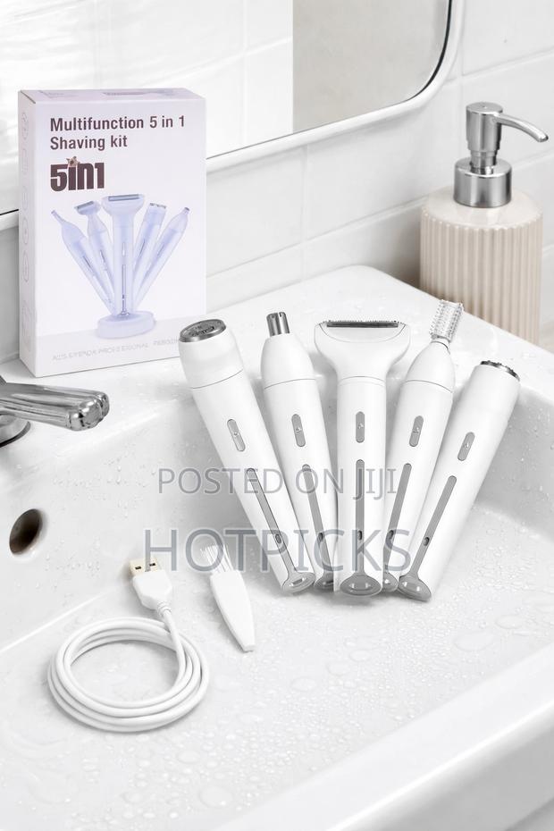 Ladies Shaver 5-in-1 – Rechargeable Hair Remover (Waterproof)