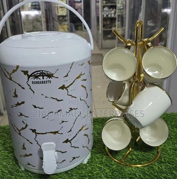 Tea Urn Elegant Marble Tea Set – 7pc Luxury Breakfast Collection