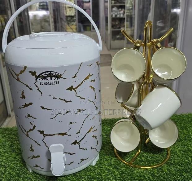 Tea Urn Set Modern 7-Piece Marble Breakfast Tea Set – Urn 6 Matching
