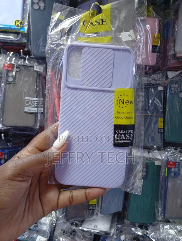 Light Purple Silicone Phone Case Features a Diagonal Ribbed - main view