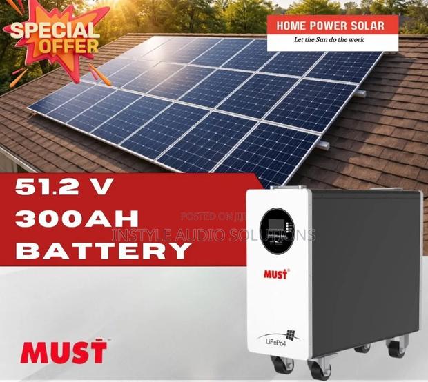 Must(300ah)15.36kwh - 51.2v Top Quality Lithium Ion Lifepo4 Battery.