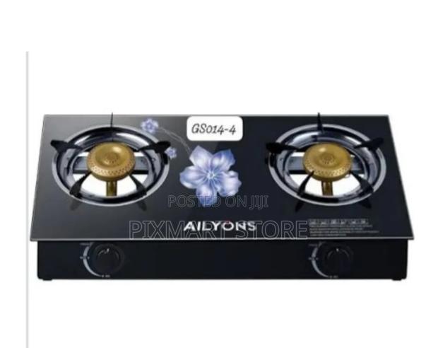 Ailyons 2 Burner Gas Cooker, Glass Top