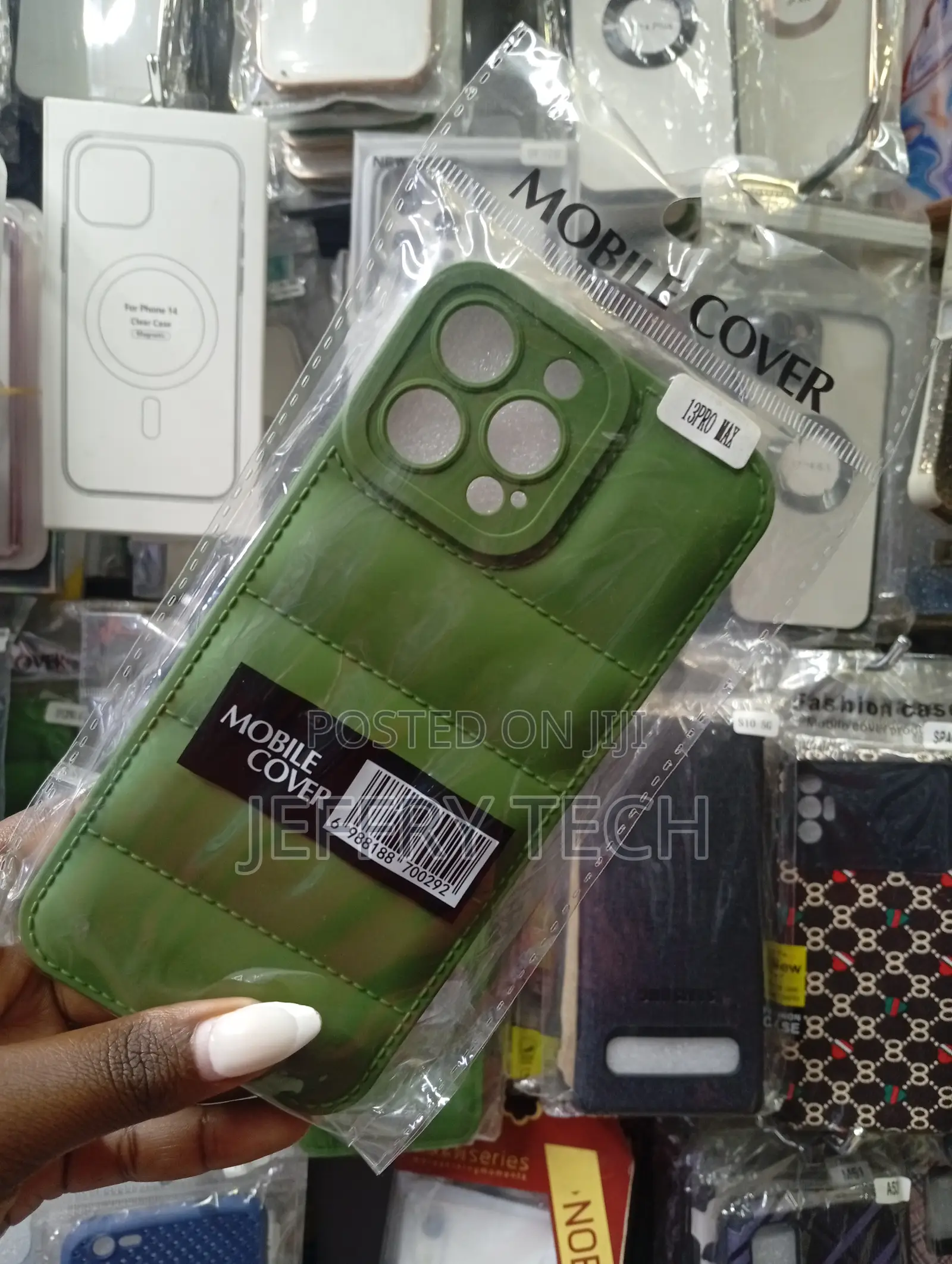 Puffer-Style Phone Case Designed for the Apple iPhone 13 Pro Max.