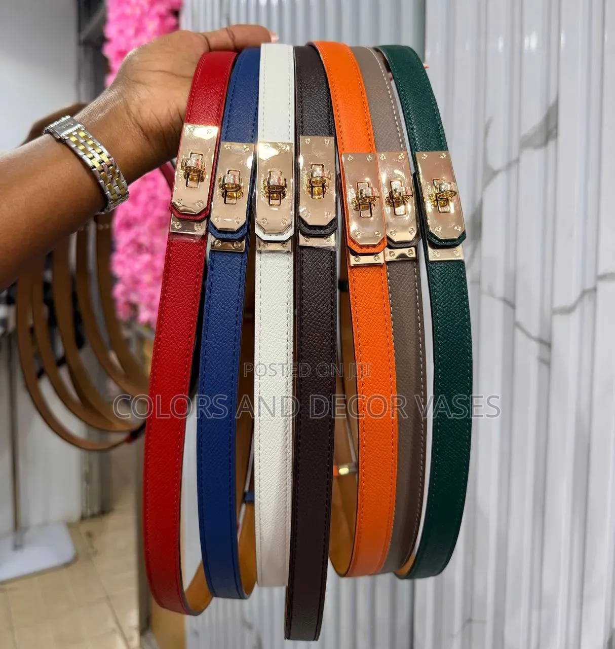 Hermes Leather Slim Belts