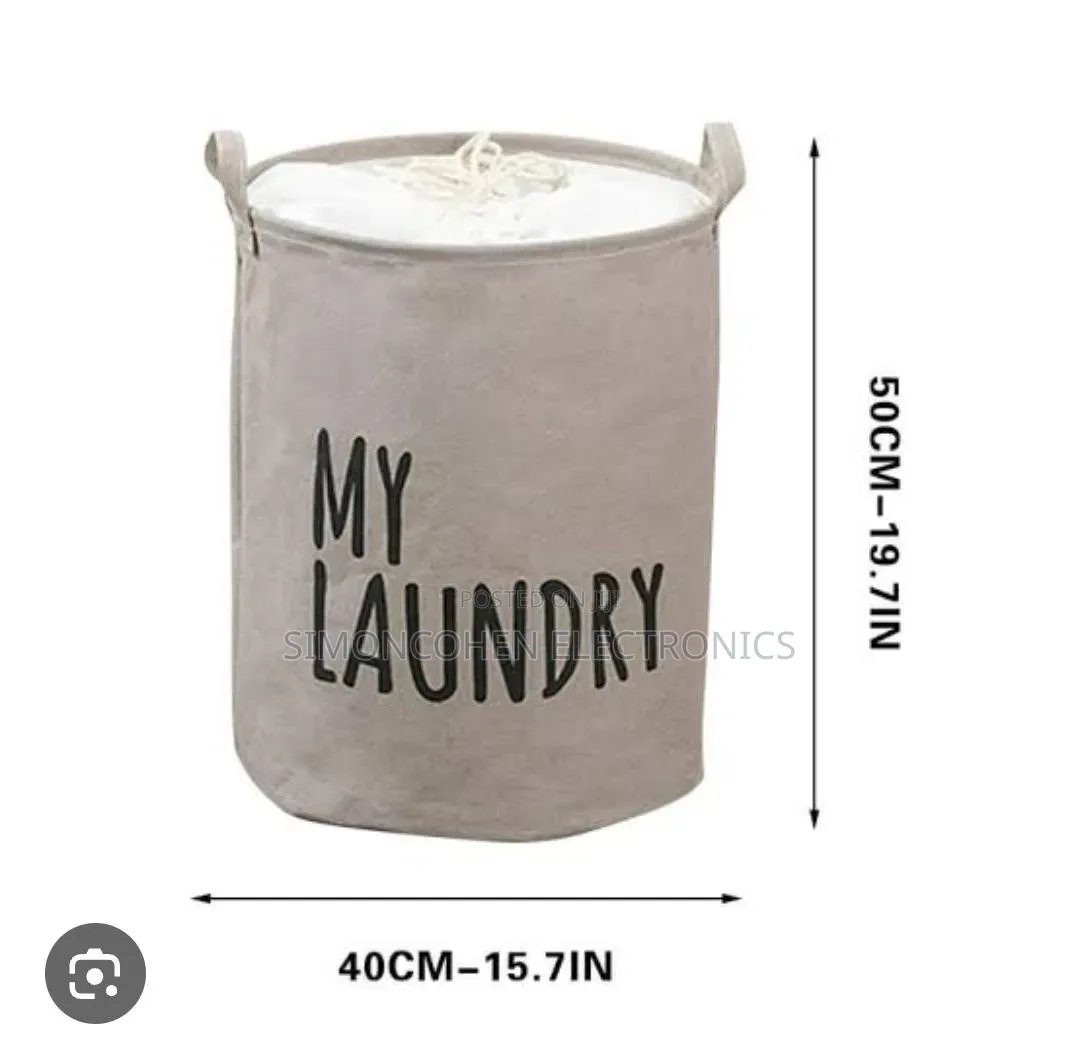 My Laundry Branded Foldable Canvas Laundry Basket