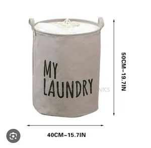 My Laundry Branded Foldable Canvas Laundry Basket