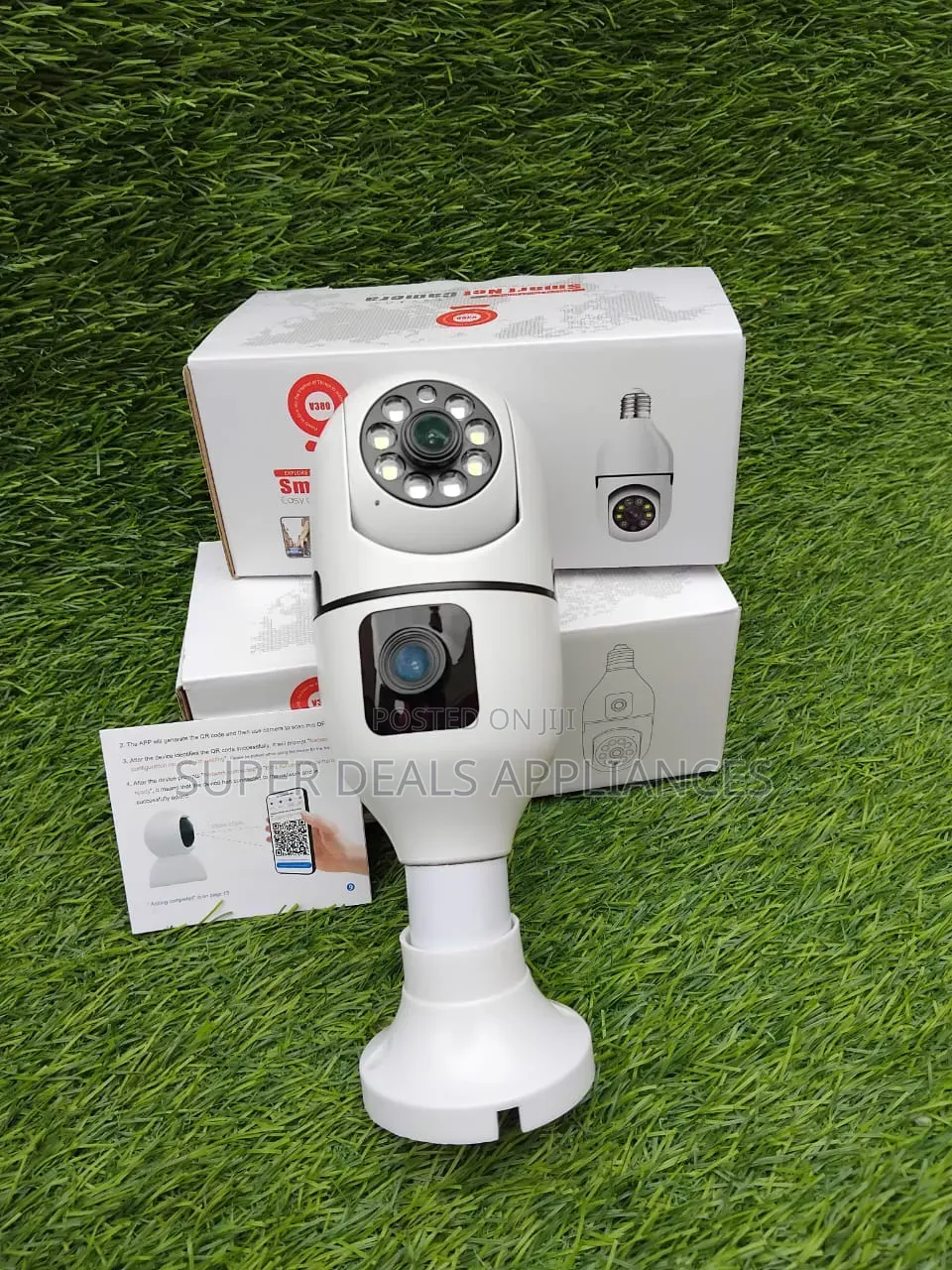 Dual Lens Bulb PTZ Camera (V380 Pro)