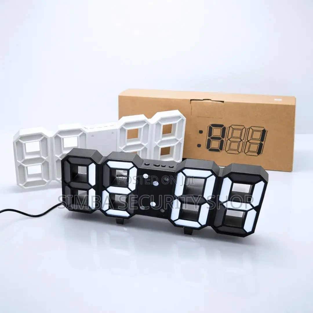 Smart 3d Led Digital Alarm Clock Usb Desk Wall With Date Thermometer