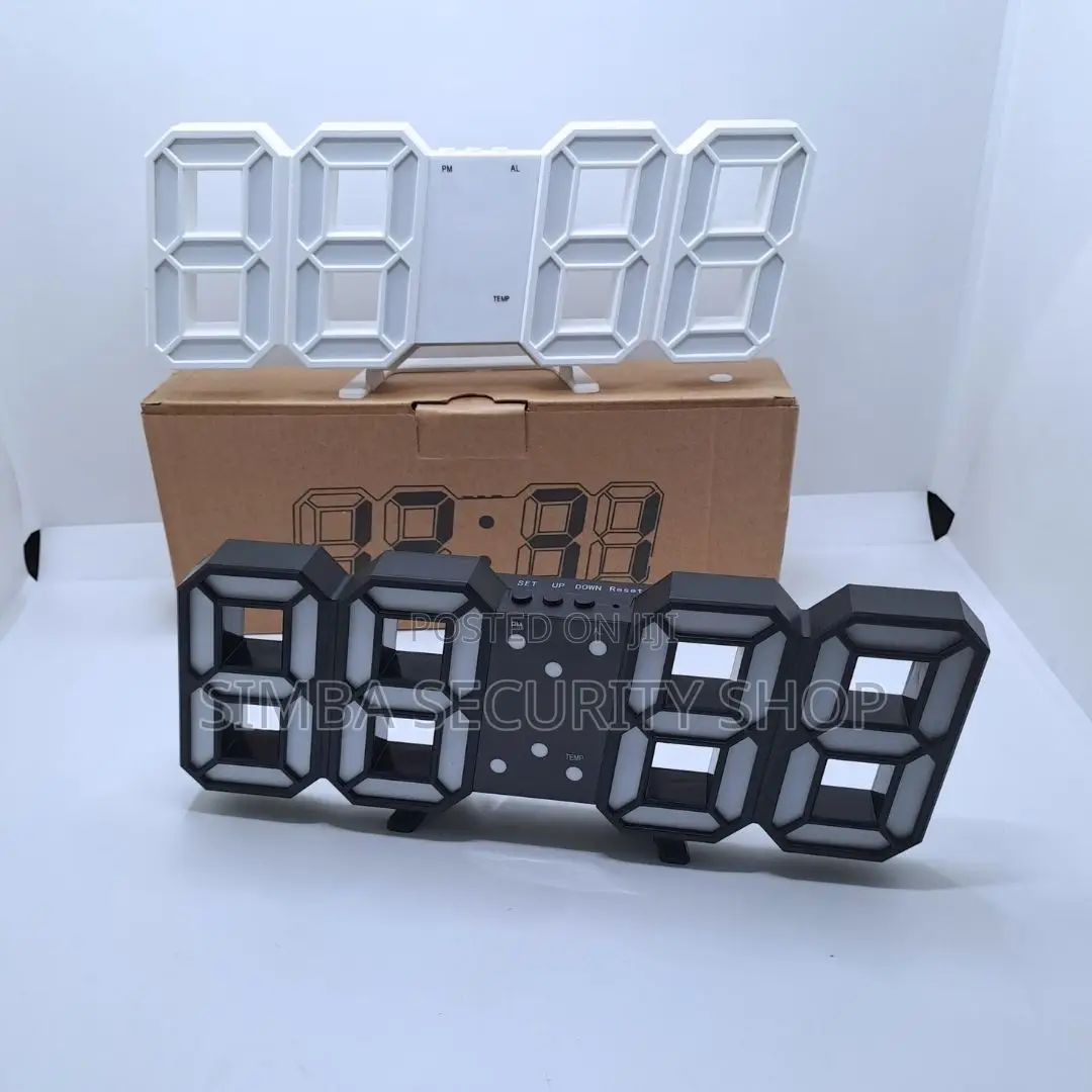 Smart 3d Led Digital Alarm Clock Usb Desk Wall With Date Thermometer