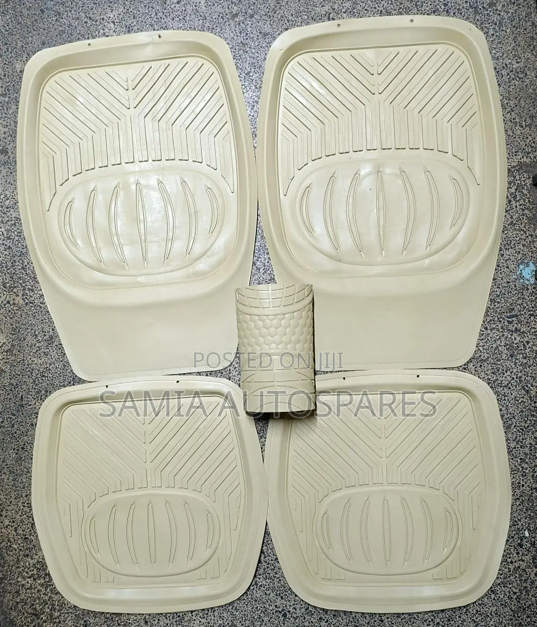 Floor Mat Bowl Type -Brown Set